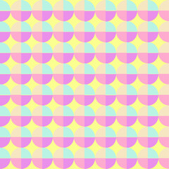 Geometric Retro Circle Seamless Pattern Digital Paper – Vintage Abstract Background, Mid-Century Modern Design, Bold and Colorful Repetitive Shapes for Scrapbooking, Printing, and Textile Design