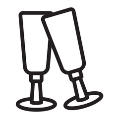 Champagne line icon