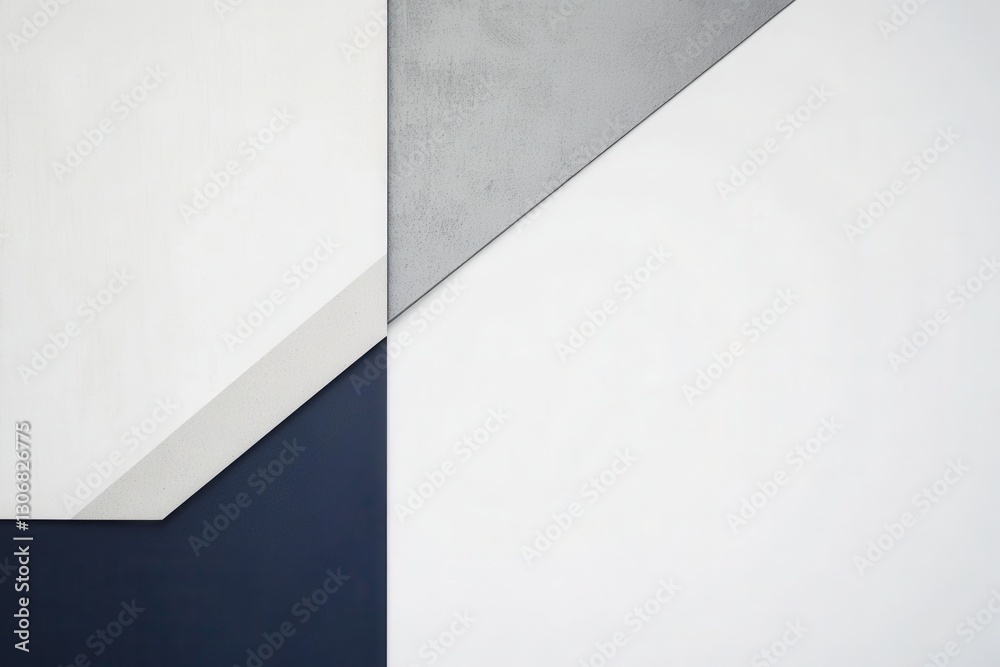 Poster Modern minimalist background with geometric lines in gray and navy blue promoting stability and governance for text and branding Generative AI