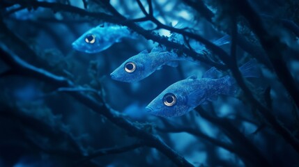 The Dreamy Dance of Deep Sea Fish Schools