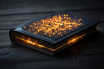 Transforming glowing book pages into symbols of genius invention and contemporary solutions in a modern library environment a creative exploration of innovative ideas and artistic expression