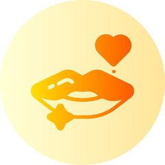 kiss gradient icon