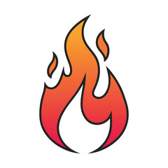 Fire flame icon. Fire symbol design. Fire vector illustration.