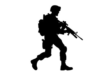 Generative AI: Soldier Silhouette
