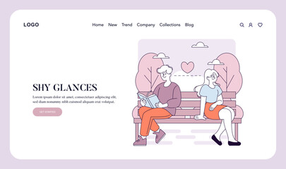 First Love. Flat Vector Illustration