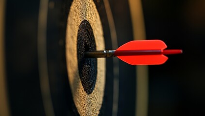 Red arrow in bullseye target