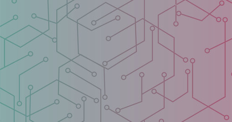 Circuit technology background with hi-tech digital data connection system and computer electronic design.  Seamless circuit board pattern