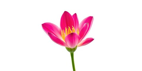 Fototapeta premium A single, vibrant bloom isolated against a pure white backdrop, macro, pure white
