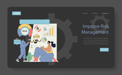 robot advisor. Flat Vector Illustration