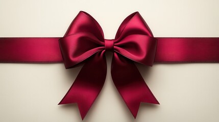 Fototapeta premium red ribbon tied isolated,cartoon illustration style