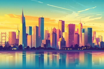 Fototapeta premium Vibrant cityscape visuals for your creative projects