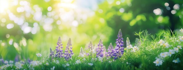 Meadow flowers green outdoors.