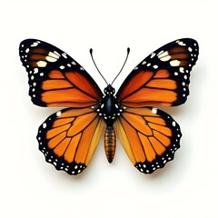 Fototapeta premium red and black butterfly isolated on white