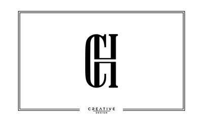 CH, HC, C, H, Abstract Letters Logo Monogram