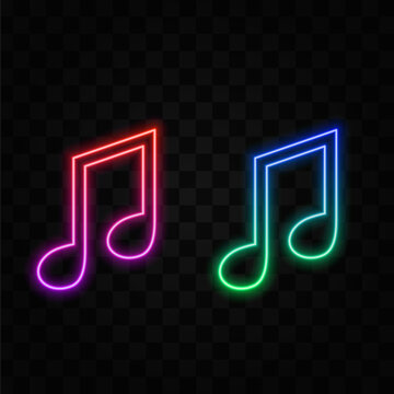 Naklejki Melody vector icon for musical apps and websites. neon style. Music Melody note icon in trendy flat style isolated on background. Melody Music notes symbol for your web icon site design.