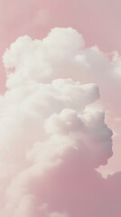 Fototapeta premium Clouds background person pink.