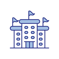 School Building Icon vector stock illustration