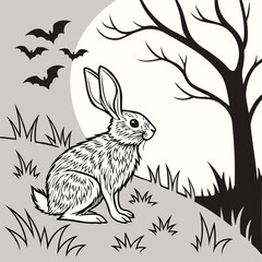 Spooky Halloween Hare