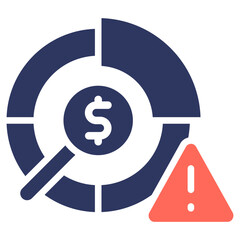 Risk Management glyph color icon