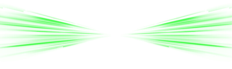 Neon speed lines vector background. Futuristic motion blur effect in green. Abstract glowing road lights. Cyberpunk technology design. Fast light streaks. Digital flow. Vector illustration. PNG.