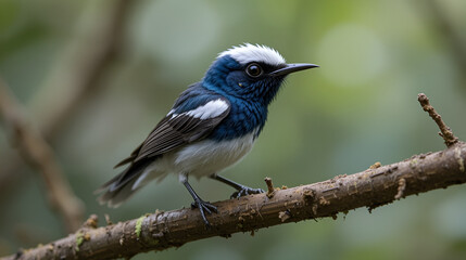 Fototapeta premium White-shouldered fairywren (Malurus alboscapulatus), endemic bird to New Guinea
