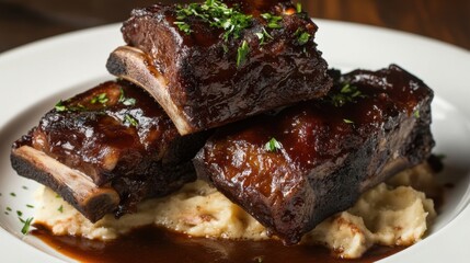 Plate of succulent cooked meat served as a delicious meal option for a satisfying dinner