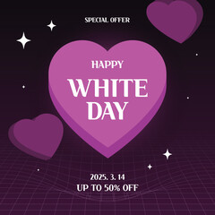 Vector White Day Event Banner Illustration