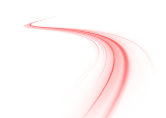 Dynamic Red Light Streaks Flowing Across a White Background, Creating a Sense of Speed, Energy, and Motion in a Futuristic and Abstract Style