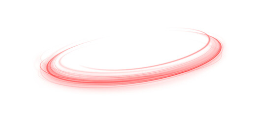 Elegant Red Wave of Light Curving Through Space, Representing Fluidity, Acceleration, and a Modern Sense of Power and Motion