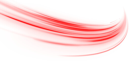 Glowing Red Stream of Light Flowing with Speed and Elegance, Evoking a Sense of Futuristic Technology and High-Speed Movement