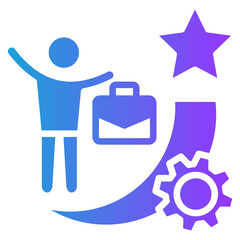Experience glyph gradient icon