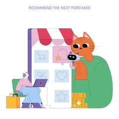 Product Marketing. Flat Vector Illustration