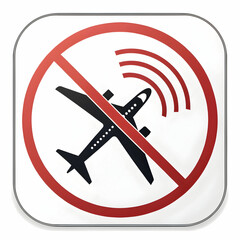Obraz premium The airplane mode icon indicates that a device's wireless communication features