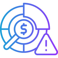 Risk Management line gradient icon