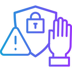 Prevention line gradient icon