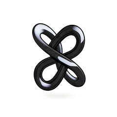 Abstract Black Line Art Design for Modern Aesthetics isolated on white background