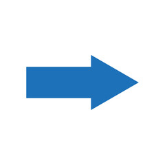 blue arrow. design right side indicator arrow icon.