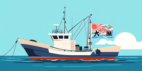 停泊中の日本漁船