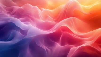 Fototapeta premium vibrant abstract waves with multicolored gradient and fluid motion background