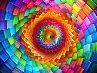 Rotating Square Spiral - Dynamic Geometric Art