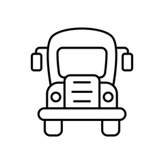 School Bus Icon vector stock illustration
