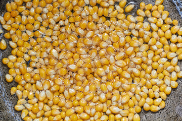 Corn being fried
