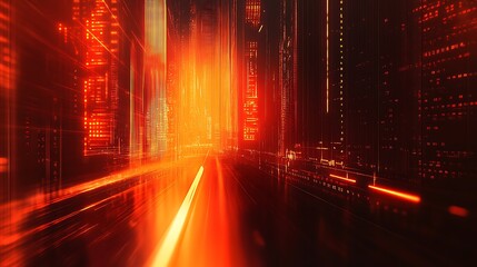 Dark Cyber-Tech Background with Glowing Data Streams and Encrypted Codes