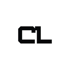 CL monogram logo design letter text name symbol monochrome logotype alphabet character simple logo