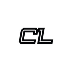 CL monogram logo design letter text name symbol monochrome logotype alphabet character simple logo