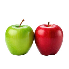 A pair of apples on transparent background