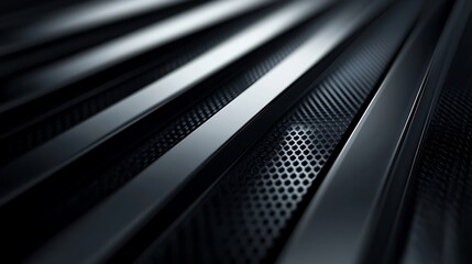 Sleek Corporate Background with Metallic Silver and Hexagonal Patterns