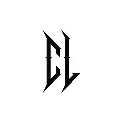 CL monogram logo design letter text name symbol monochrome logotype alphabet character simple logo