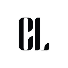 CL monogram logo design letter text name symbol monochrome logotype alphabet character simple logo