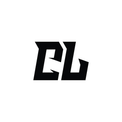 CL monogram logo design letter text name symbol monochrome logotype alphabet character simple logo